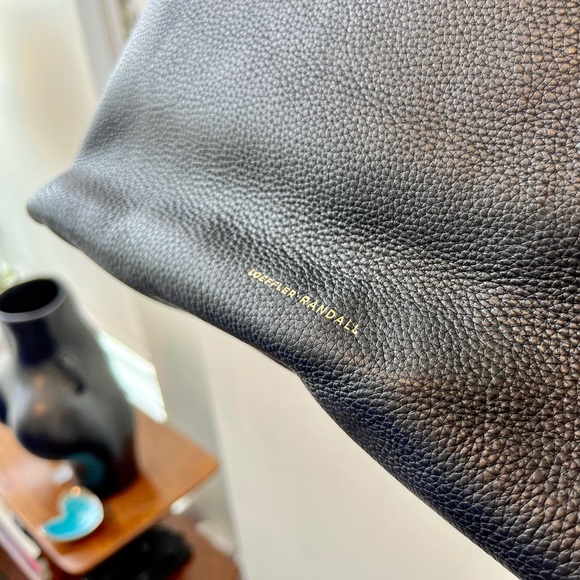 LOEFFLER RANDALL Carina Twisted Ring Leather Satchel - Black - Picture 5 of 11